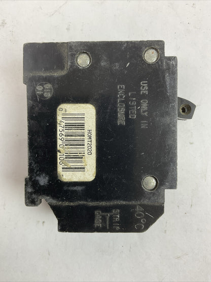 SQUARE D HOMT2020 MINITURE CIRCUIT BREAKER 20/20AMP 120/240VAC
