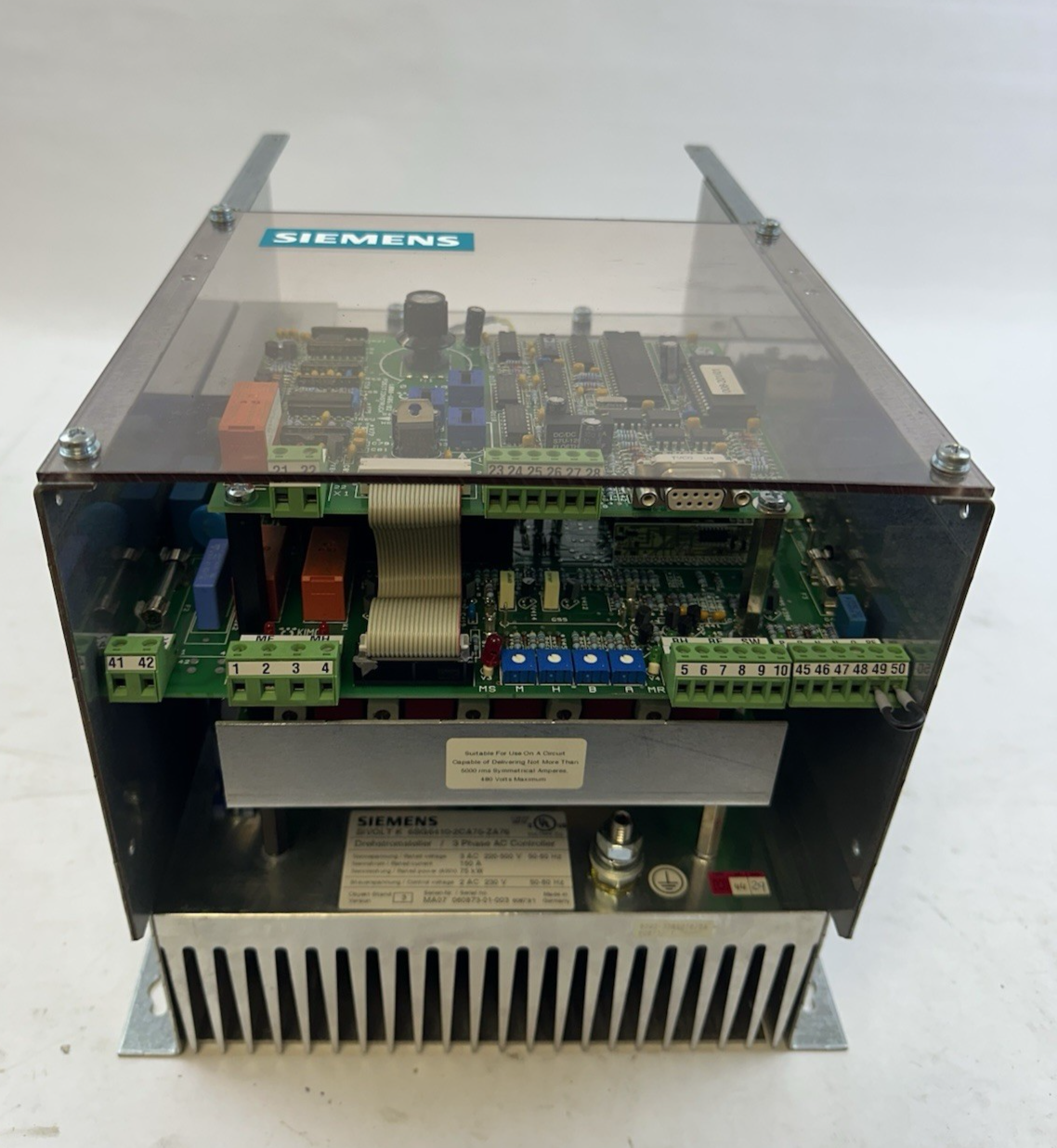 SIEMENS SIVOLT K 6SG6410-2CA75-ZA76 3 PHASE AC CONTROLLER 3AC 220-500V 50-60 HZ