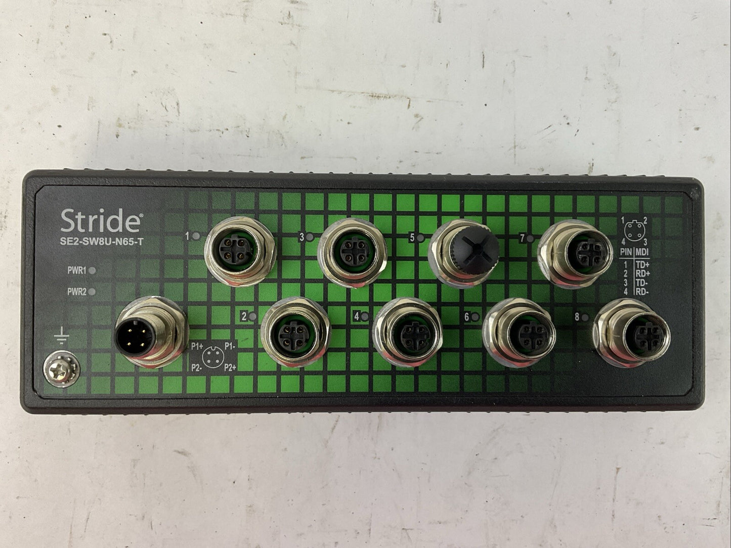 STRIDE SE2-SW8U-N65-T ETHERNET SWITCH 8-PORT HW REV V1.00 12-48VDC 18-30VAC