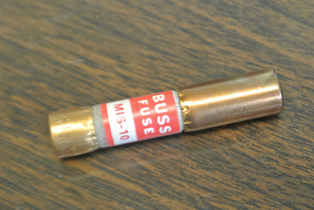 BOX of 10 / BUSS MIS-10 ACTUATOR FUSE / 10A / 600VAC / 250VDC / NEW SURPLUS