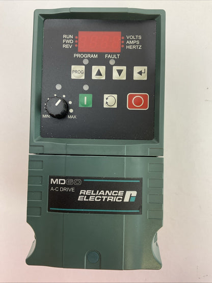 RELIANCE ELECTRIC 6MD100P5 AC DRIVE OUTPUT 3PH 0-230VAC INPUT 1PH 100-120VAC