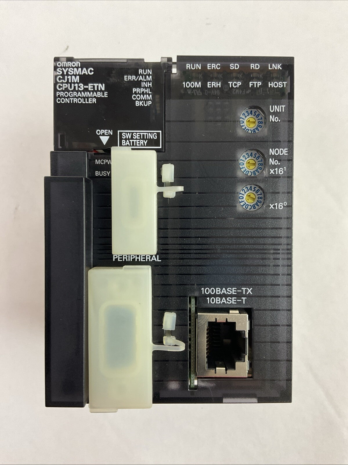 OMRON CJ1M-CPU13-ETN PROGRAMMABLE CONTROLLER CPU VER 4.0 ETN VER 1.4 CPU UNIT
