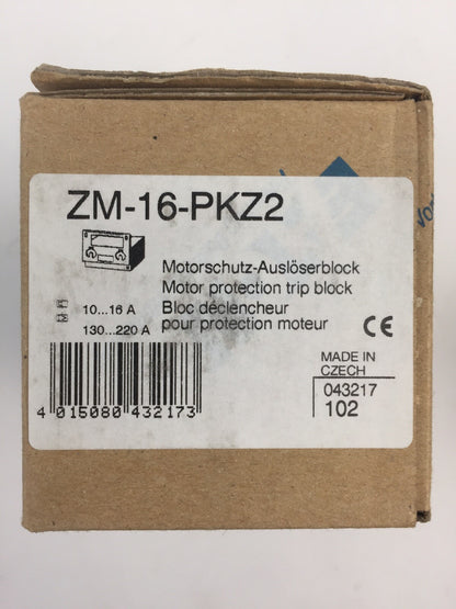 EATON MOELLER ZM-16-PKZ2 MOTOR PROTECTION TRIP BLOCK 10-16A 130-220A