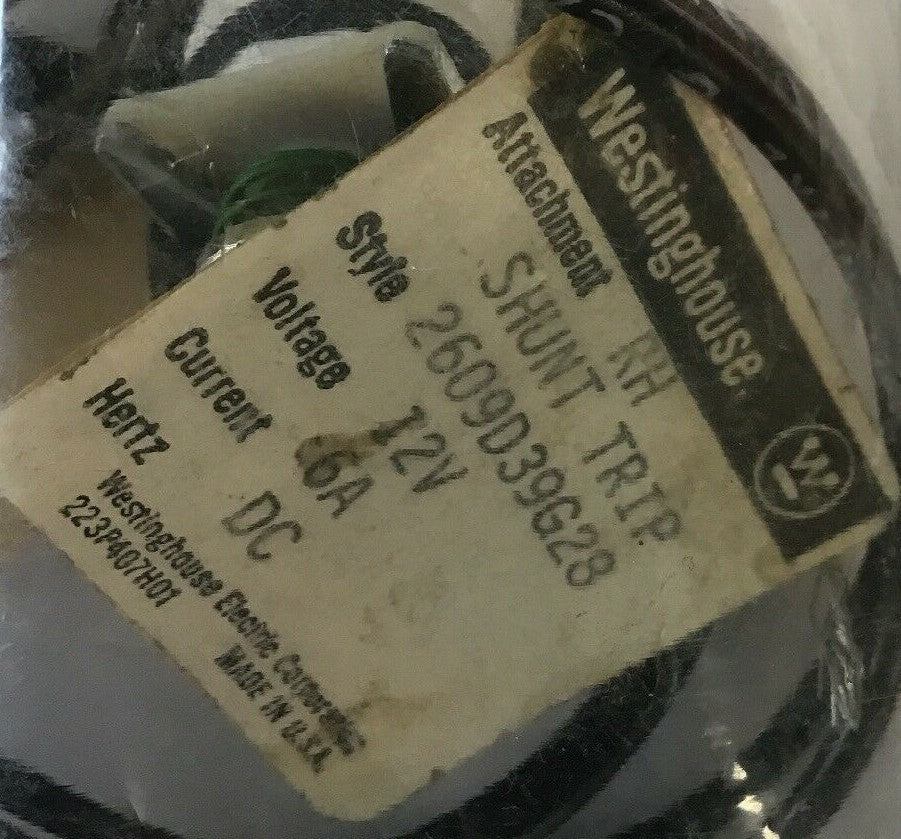WESTINGHOUSE 2609D39G28 12V RH SHUNT TRIP 6A