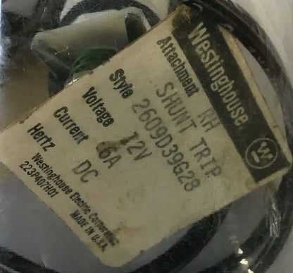 WESTINGHOUSE 2609D39G28 12V RH SHUNT TRIP 6A