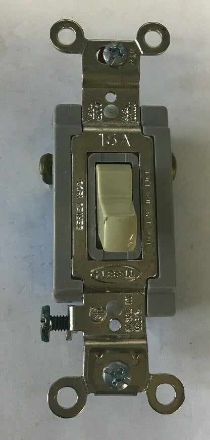HUBBELL HBL1203I SWITCH IVORY SER 1200 3WAY  TOGGLE 15A 120/277VAC***LOTOF2***