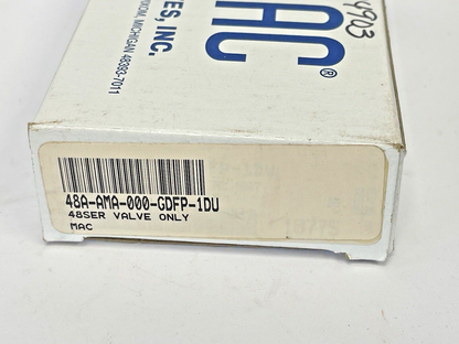 MAC - 48A-AMA-000-GDFP-1DU - SOLENOID VALVE - 24VDC, 20-12 PSI, 4 WATT, 2 POS