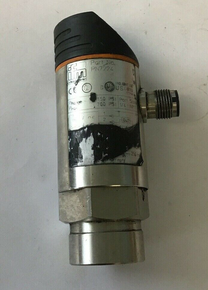 IFM Electronics Effector, PN7224 Sensor 0-150 PSI Range @ 700 PSI Max. 1/4" NPT