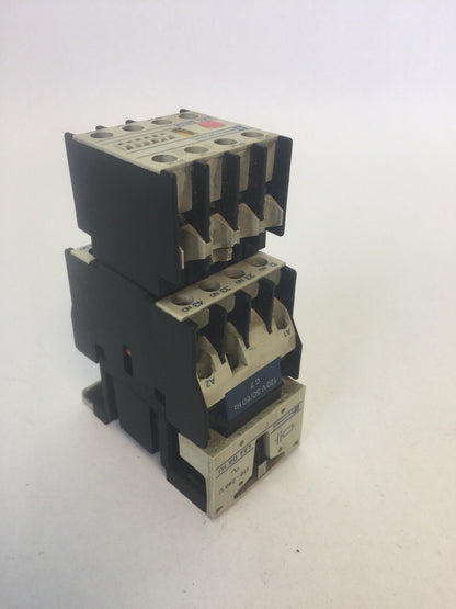 TELEMECANIQUE CA2DN40 CONTACTOR COIL 120V 60HZ LA4DA1U SUPRESSOR LA1DN04 AUXILIA