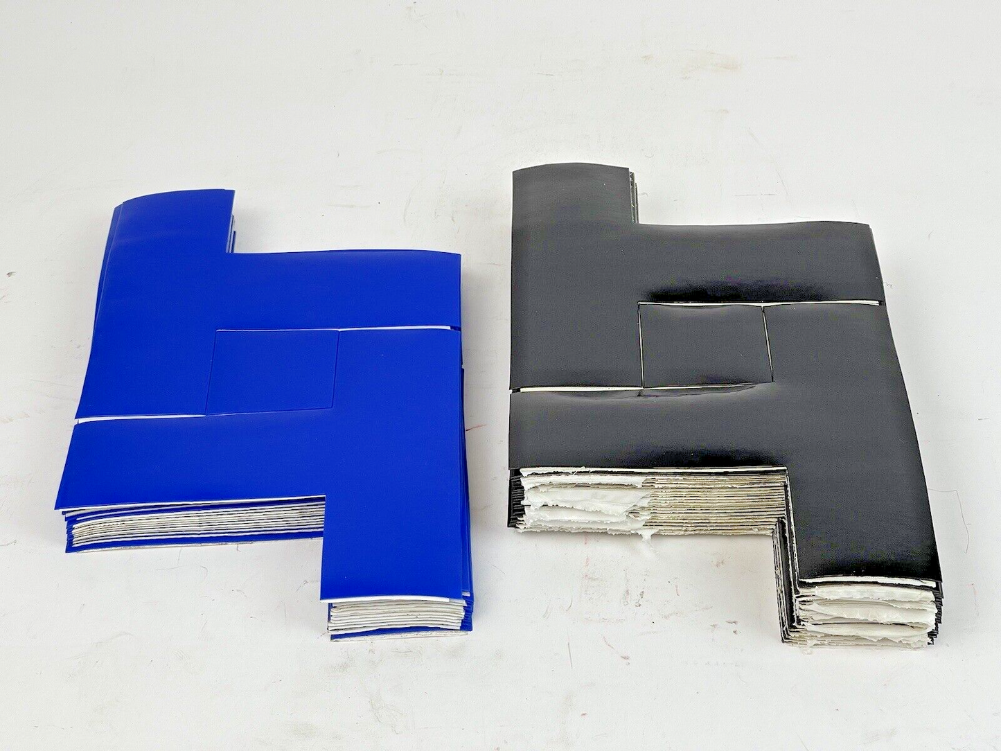MIGHTY LINE TAPE - BOX of 78 T'S - (48) BLACK T, (30) BLUE T - ASSORTED 6"X6"X2"