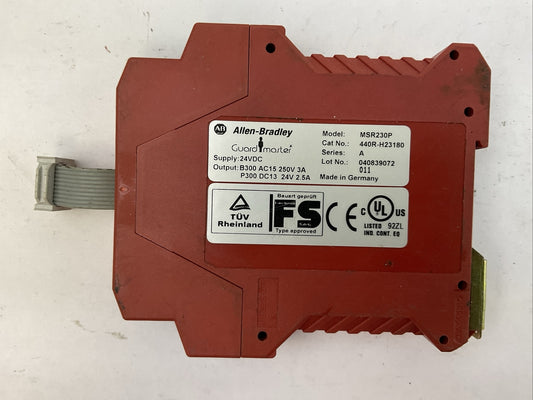 ALLEN BRADLEY 440R-H23180 MSR230P SER A GUARD MASTER SAFETY RELAY SUPPLY 24VDC