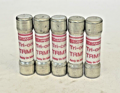 FERRAZ SHAWMUT *LOT OF 5* - TRM12 - 12 AMP, 250 VAC, TIME-DELAY, TRI-ONIC FUSES