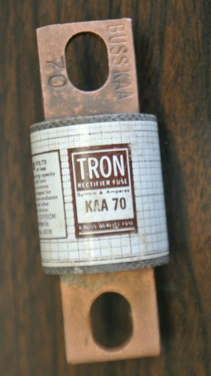 BUSSMANN / TRON KAA70 RECTIFIER FUSES / 130V / 70A / NEW SURPLUS / EACH
