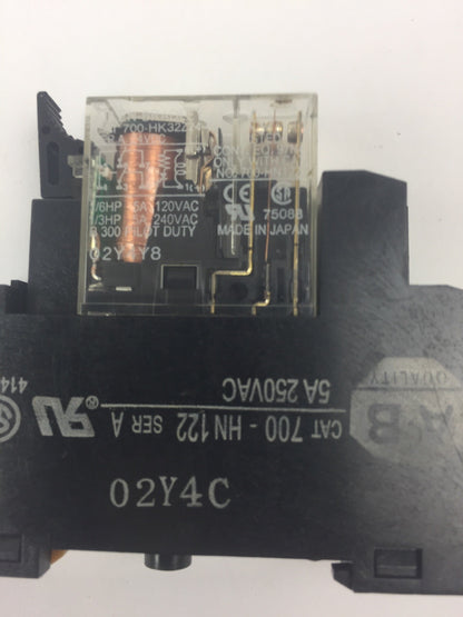 ALLEN BRADLEY 700-HN122 SLIM LINE RELAY 5A 250 VAC 700-HK32Z24-4