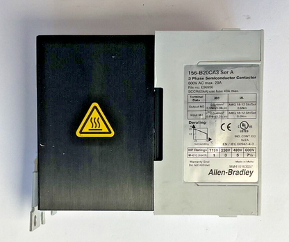 ALLEN BRADLEY 156-B20CA3 SEMICONDUCTOR CONTACTOR 3PH 20A 600VAC