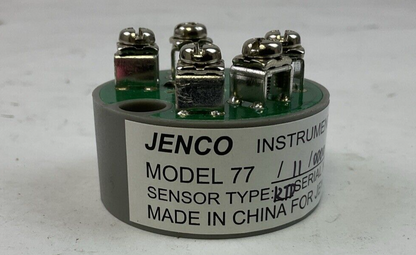 JENCO MODEL 77/11/0000/0250/F TEMPERATURE TRANSMITTER 0-250°F TYPE RTD