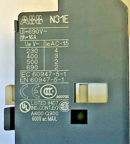 ABB N31E RELAY 690V 110-120V 50/60HZ