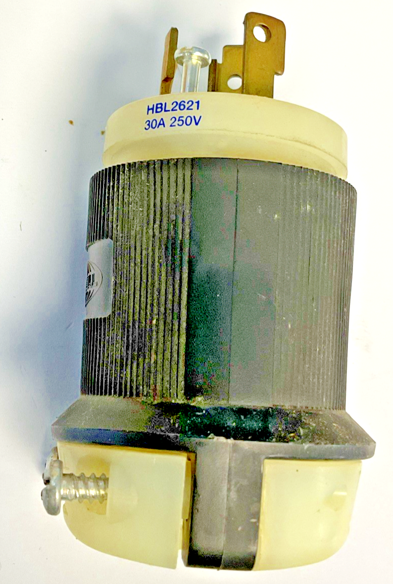 HUBBELL HBL2621 TWIST LOCK PLUG 30A 250V 2POLE 3WIRE***LOTOF2***