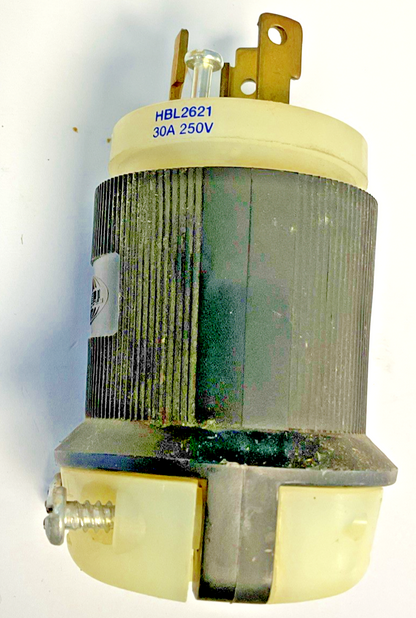 HUBBELL HBL2621 TWIST LOCK PLUG 30A 250V 2POLE 3WIRE***LOTOF2***