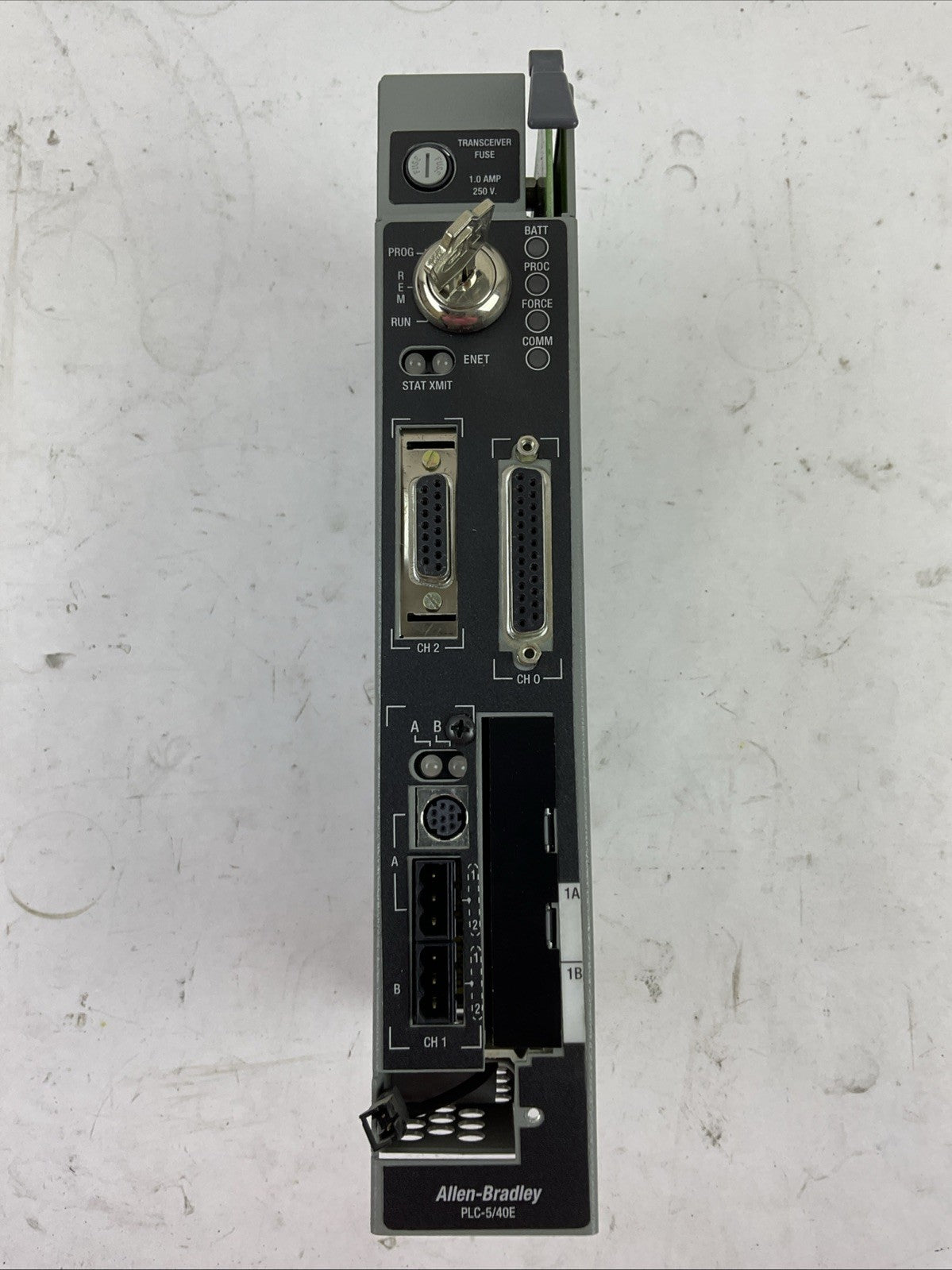 ALLEN BRADLEY 1785-L40E SER E REV J01 F/W REV D.2 PLC-5/40 ETHERNET PROCESSOR