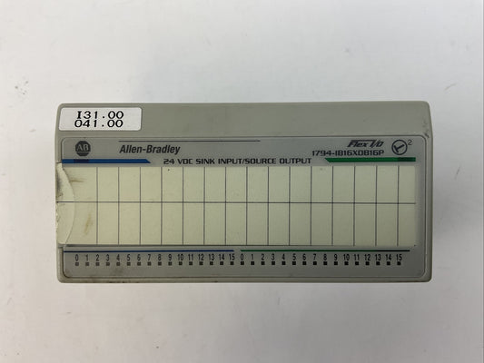 ALLEN BRADLEY 1794-IB16XOB16P SER A REV B01 24VDC SINK INPUT / SOURCE OUTPUT