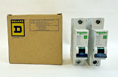SCHNEIDER ELECTRIC M9F23110 BREAKER 1POLE 10AMP 277V LOT OF 2