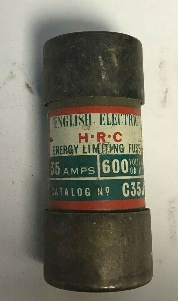 ENGLISH ELECTRIC C35J ENERGY LIMITING FUSE 35A 600VAC ***LOTOF4***