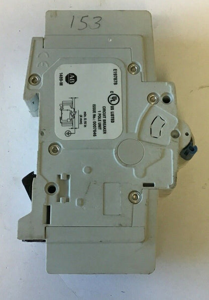ALLEN BRADLEY 1489-M C 7A 1POLE CIRCUIT BREAKER W/ 1489-ABRA3 AUX. CURCUIT