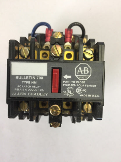 ALLEN BRADLEY 700-NM400A1 SER E AC RELAY 95AB86 COIL 120V 60HZ 110V 50HZ