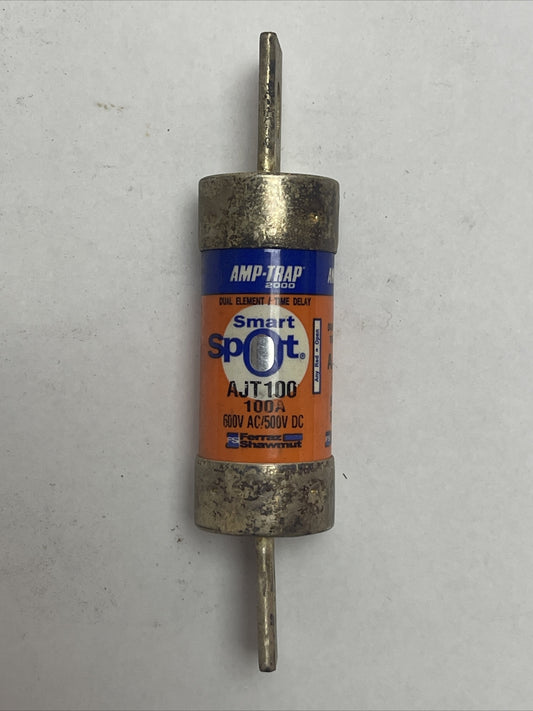FERRAZ AJT100 AMP-TRAP DUAL ELEMENT TIME DELAY FUSE 100A 600VAC 500VDC CLASS J