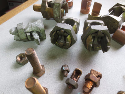 BURNDY, BLACKBURN, other SPLIT BOLT and BRONZE and COPPER CONNECTORS, HARDWARE