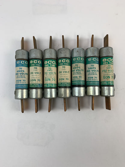 EON70 Economy Fuse Division 70A 250V Fuse "Lot of 6"