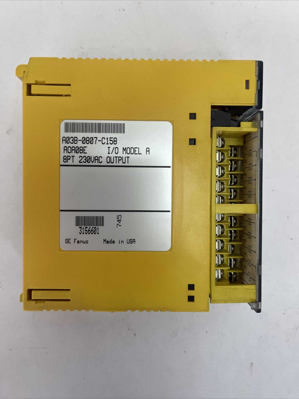 FANUC A03B-0807-C158 AOA08E I/O MODEL A 8PT 230VAC OUTPUT