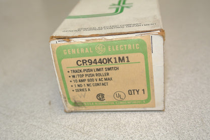 GENERAL ELECTRIC CR9440K1M1 TRACK-PUSH LIMIT SWITCH 10A, 600V - NEW SURPLUS