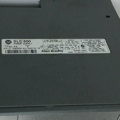 ALLEN BRADLEY 1746-P3 POWER SUPPLY SER.A  W/ 1746-A10 10 SLOT RACK