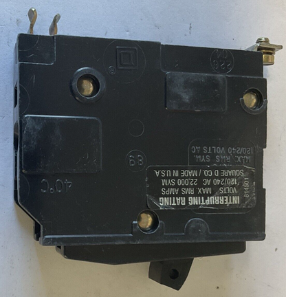 SQUARE D QOB120 CIRCUIT BREAKER  20A 22KA 120/240VAC ***LOTOF3***