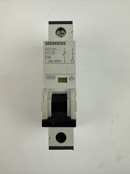 SIEMENS 5SY4106-8 CIRCUIT BREAKER 230/400VAC