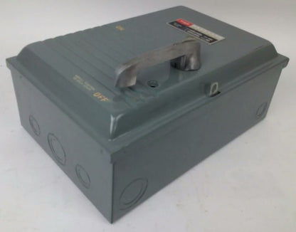 FPE 1632 TYPE A FUSIBLE SAFETY SWITCH 3P, 60A, 240VAC, 4 WIRE, 3 BLADES,7 1/2HP