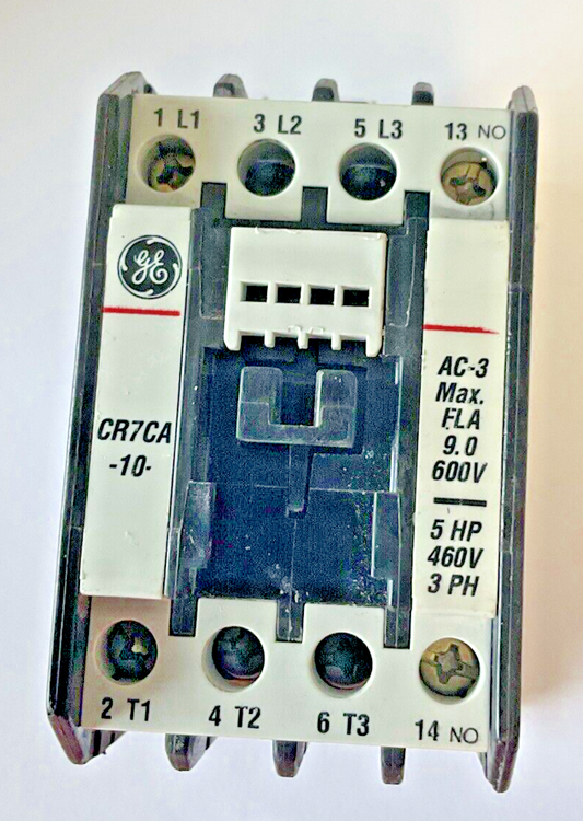GENERAL ELECTRIC CR7CA CONTACTOR 600VAC 25AMPS 5HP
