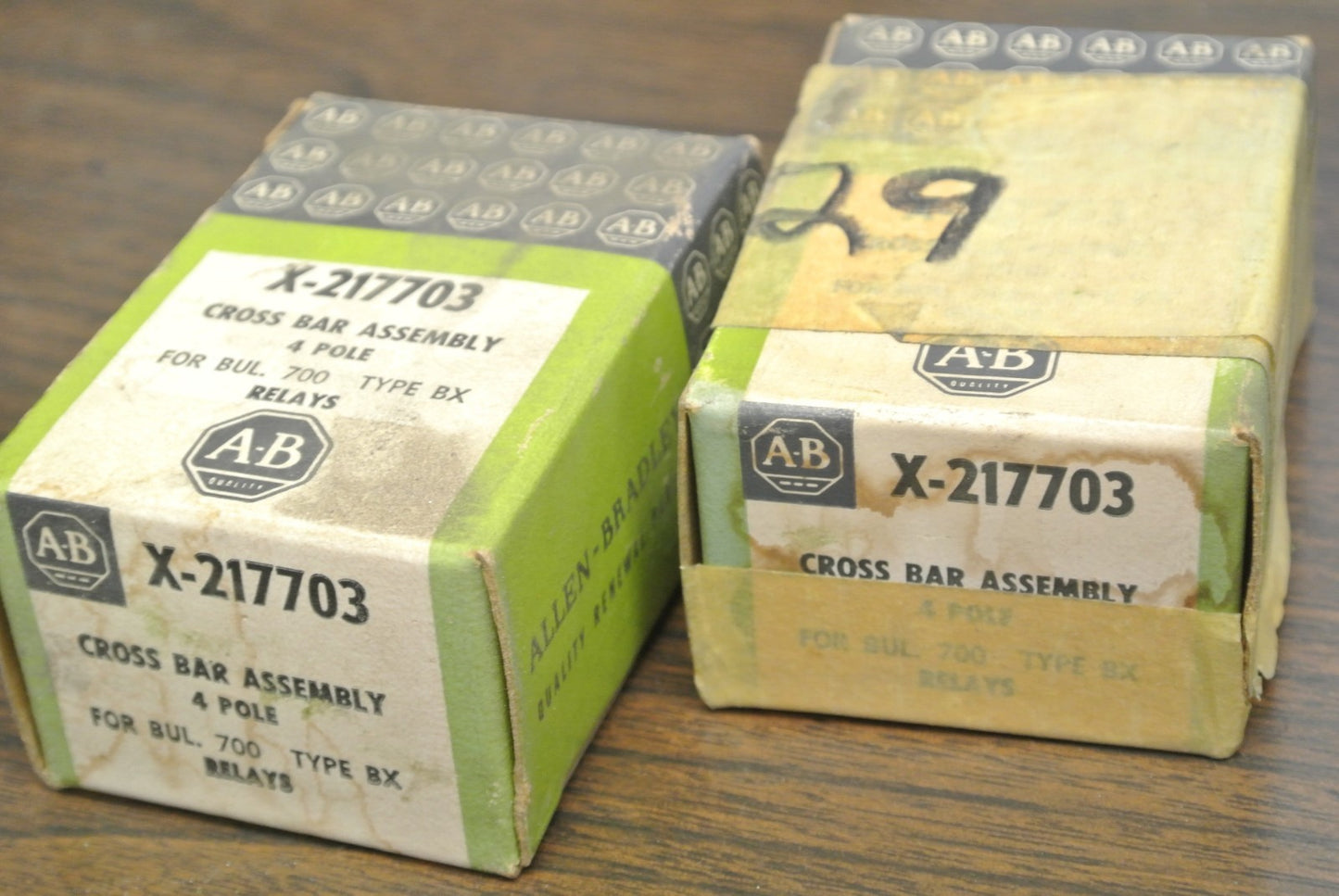 ALLEN-BRADLEY X-217703 TYPE BX RELAY CROSS BAR ASSEMBLY / 4-POLE / NEW SURPLUS