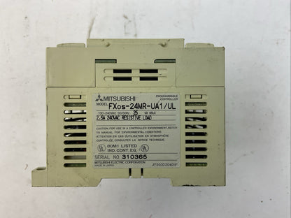 MITSUBISHI FXos-24MR-UA1/UL PROGRAMMABLE CONTROLLER 100-240VAC 50/60HZ 2.5A 25VA