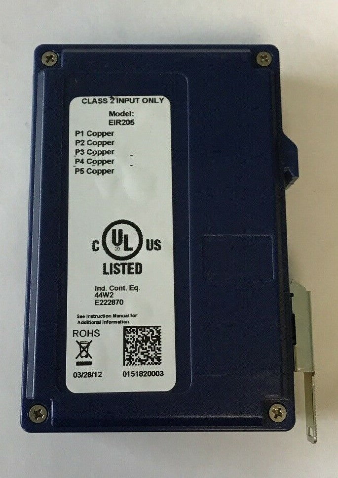 ELINX B&B ELECTRONICS EIR205 UNMANAGED IDUSTRIAL ETHERNET SWITCH 10-48VDC@5.8W
