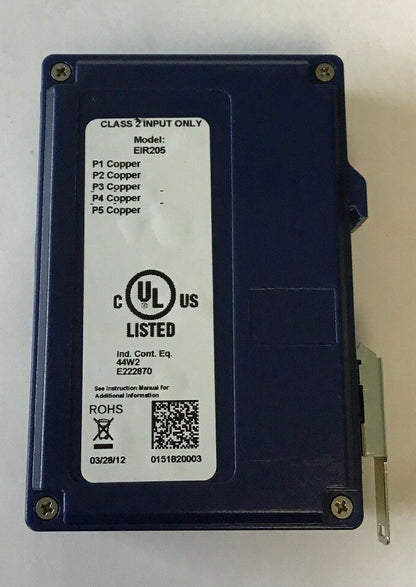 ELINX B&B ELECTRONICS EIR205 UNMANAGED IDUSTRIAL ETHERNET SWITCH 10-48VDC@5.8W