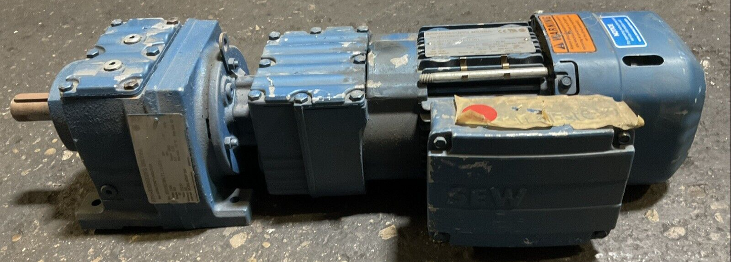 SEW-EURODRIVE DRS71S4BE05HR GEAR MOTOR HZ 60 rpm 1700 V 460 A 0.57 HP 0.33 3PH