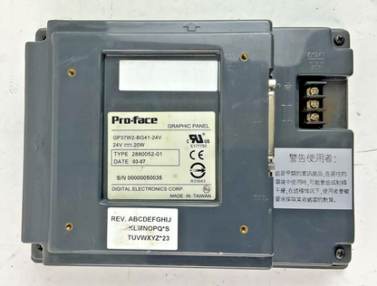 PROFACE GP37W2-BG41-24V GRAPHIC PANEL 24VDC 20W