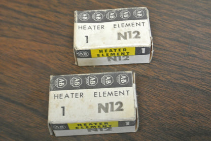 LOT of 2 / ALLEN-BRADLEY N12 THERMAL OVERLOAD HEATER ELEMENTS / NEW SURPLUS