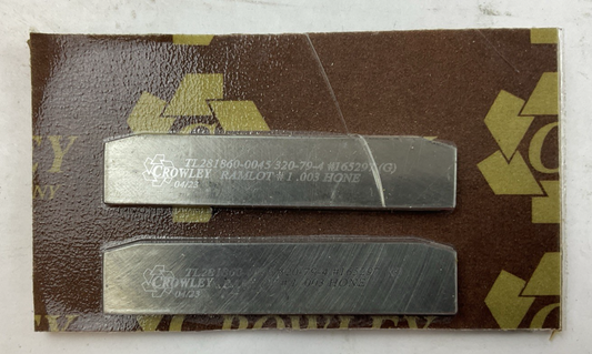 CROWLEY TL281860-0045 320-79-4 #165297 RAMLOT #1.003 HONE TOOL BLADE (LOT OF 2)