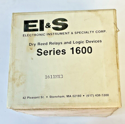 ELECTRONIC INSTRUMENT & SPECIALTY CORP 1611NX3 CONTROL RELAY SERIES 1600