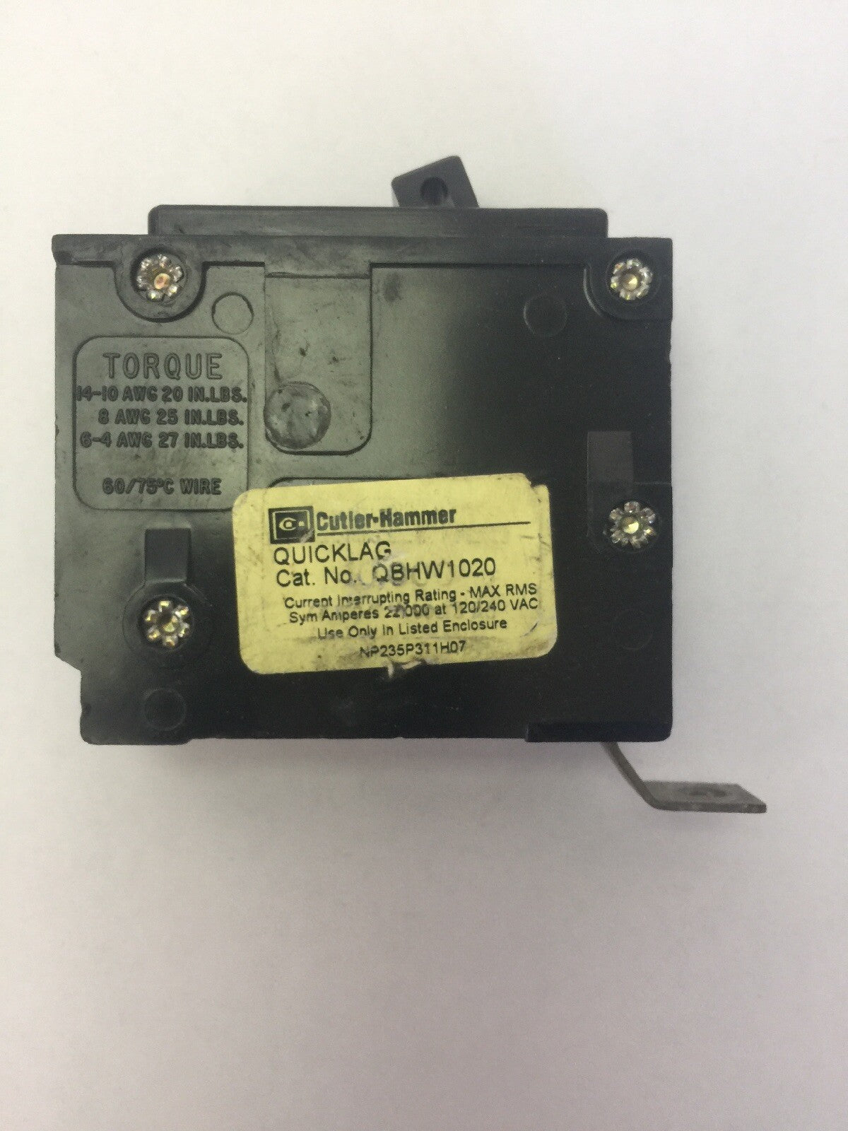 CUTLER HAMMER WESTINGHOUSE QBHW1020 CIRCUIT BREAKER 20A 120/240VAC 1P (LOT OF 4)