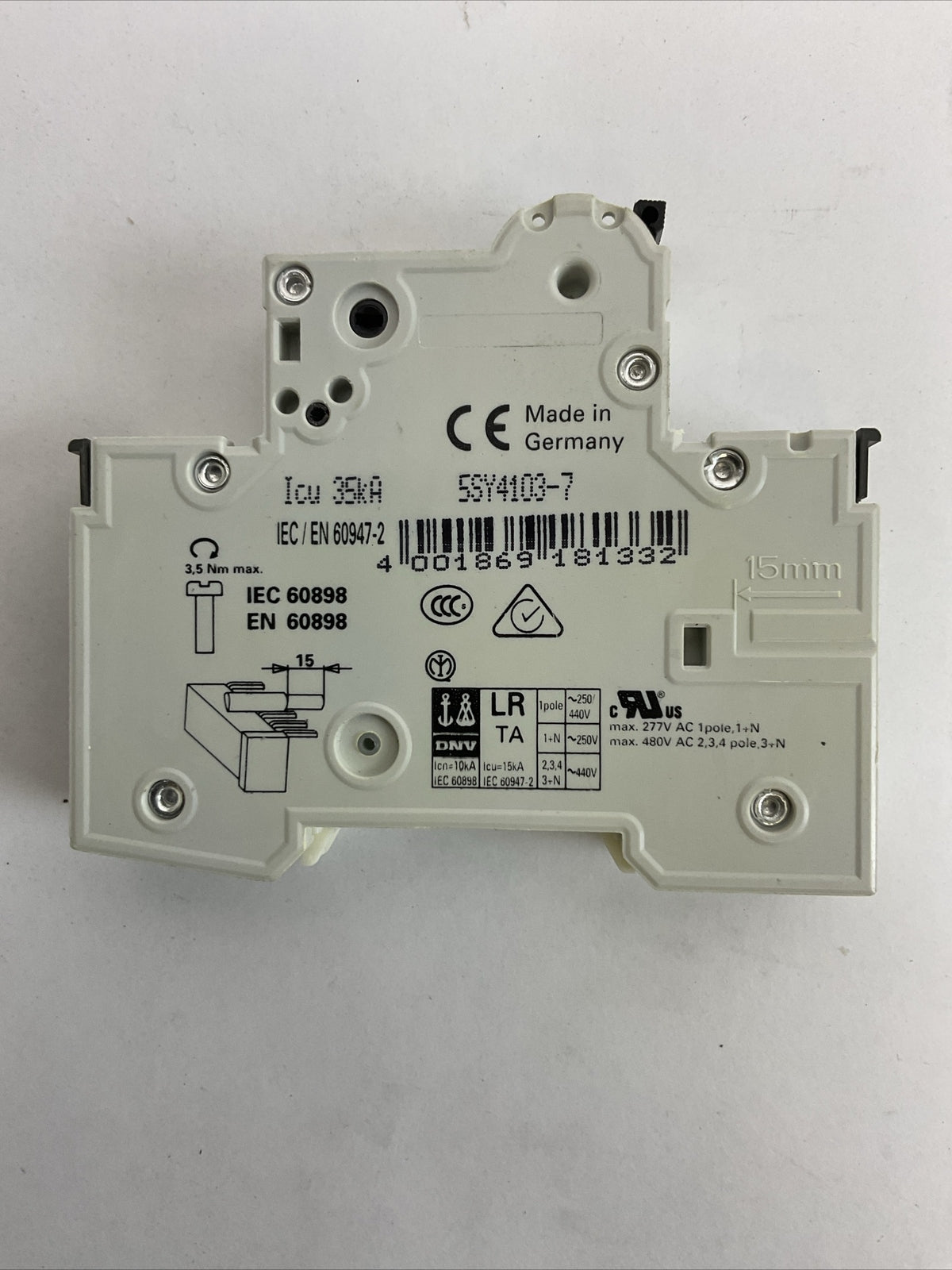 SIEMENS 5SY4103-7 CIRCUIT BREAKER 230/400VAC